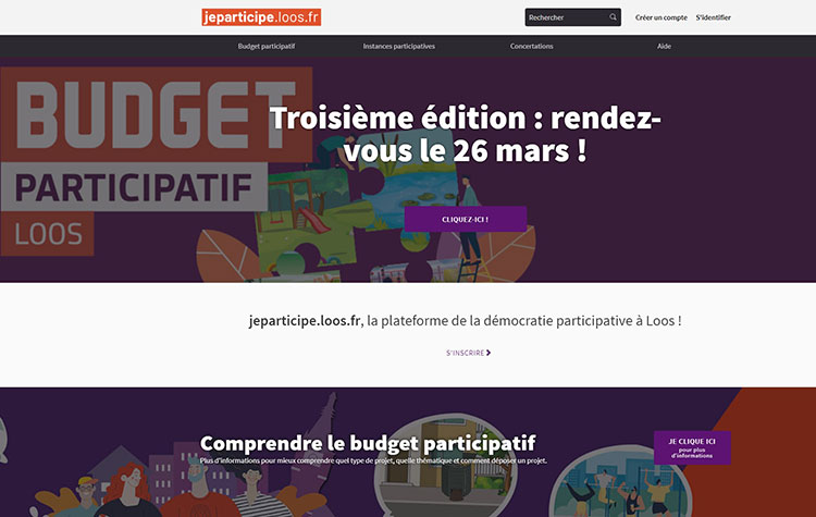 Plateforme de budget participatif de la ville de Loos